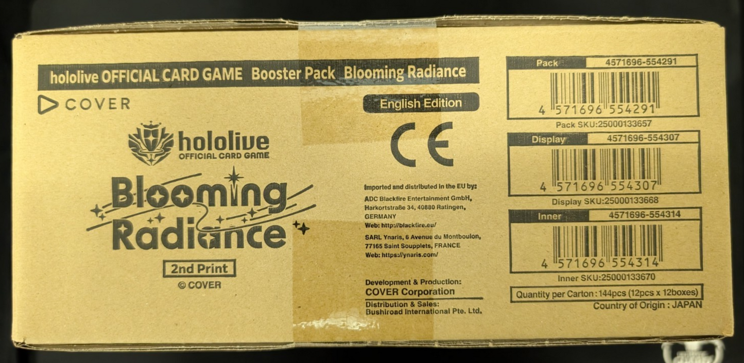 Blooming Radiance hBP01e Reprint Booster Box Hololive English TCG