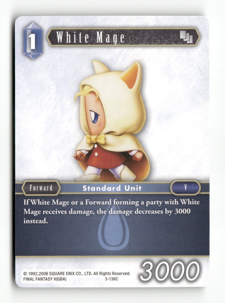 White Mage 3-136C Common Opus III Final Fantasy Near Mint