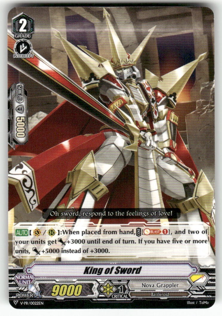 Cardfight Vanguard King of Sword #V-PR/0022EN PR
