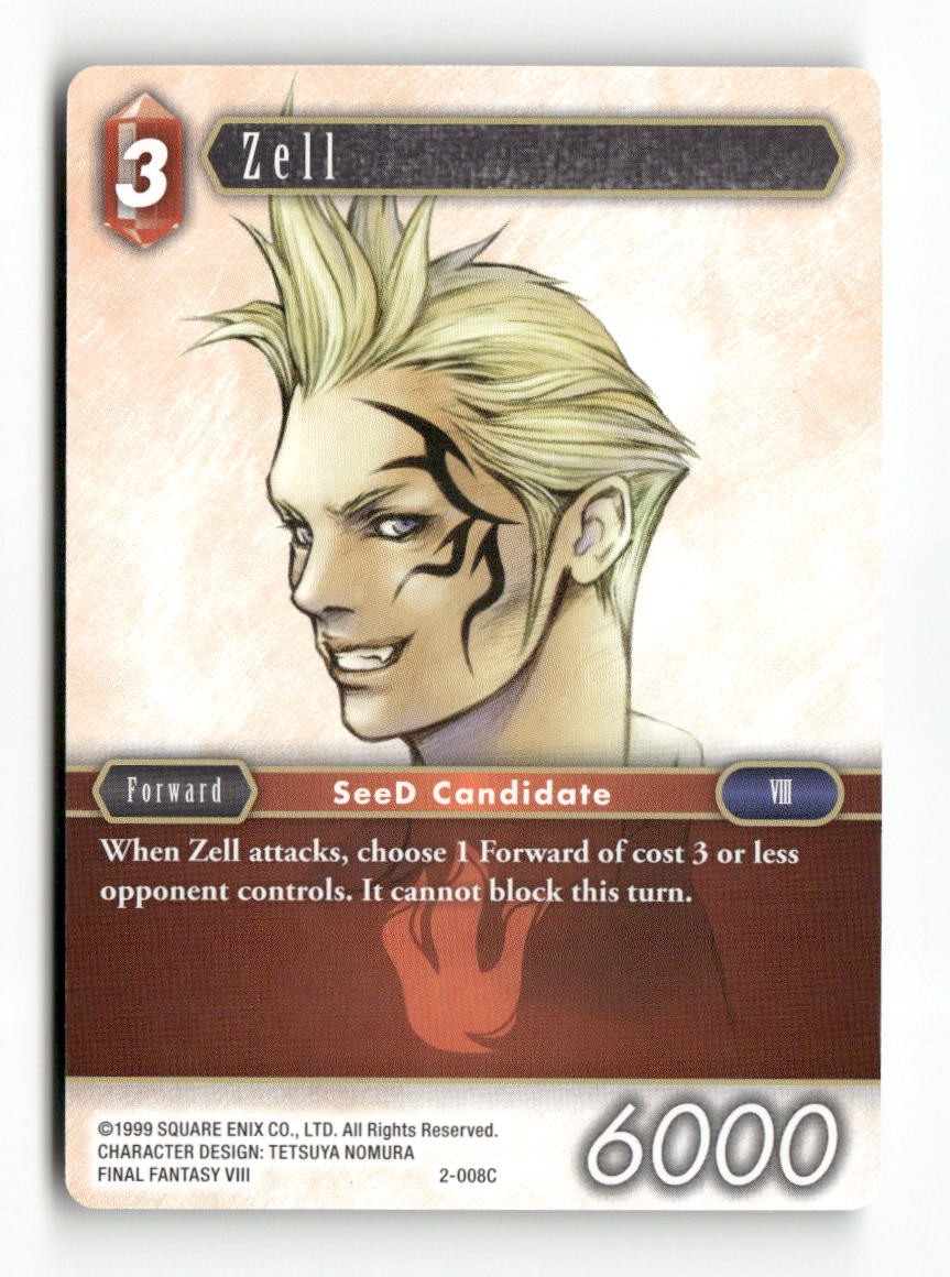 Zell 2-008C Common Opus II Final Fantasy Near Mint
