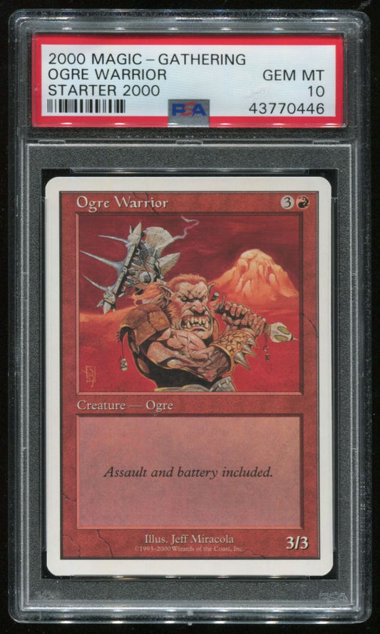 MTG Magic 2000 Starter Ogre Warrior PSA 10 Gem Mint