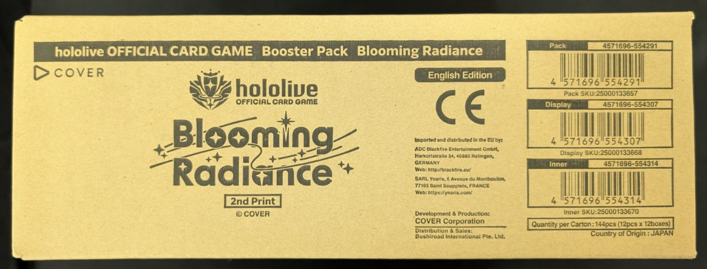 Blooming Radiance hBP01e Reprint Booster Box Hololive English TCG