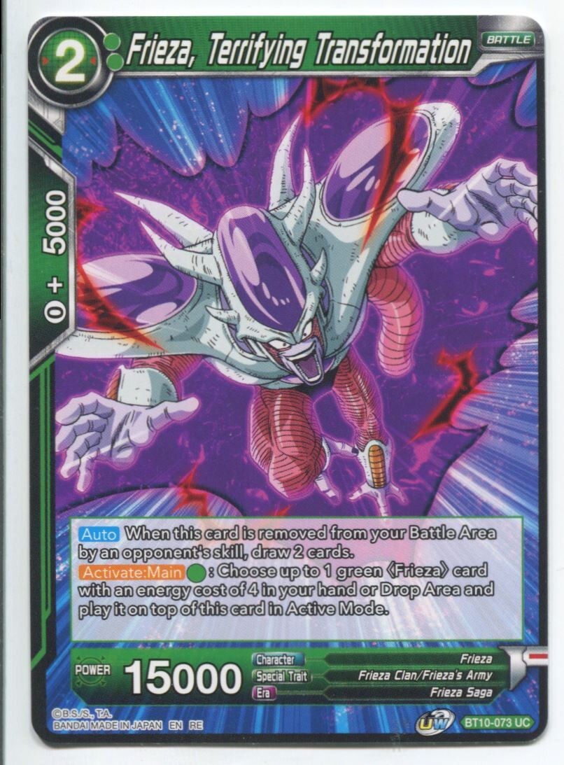 DBS Dragon Ball Super Frieza Terrifying Transformation #BT10-073 UC Near Mint