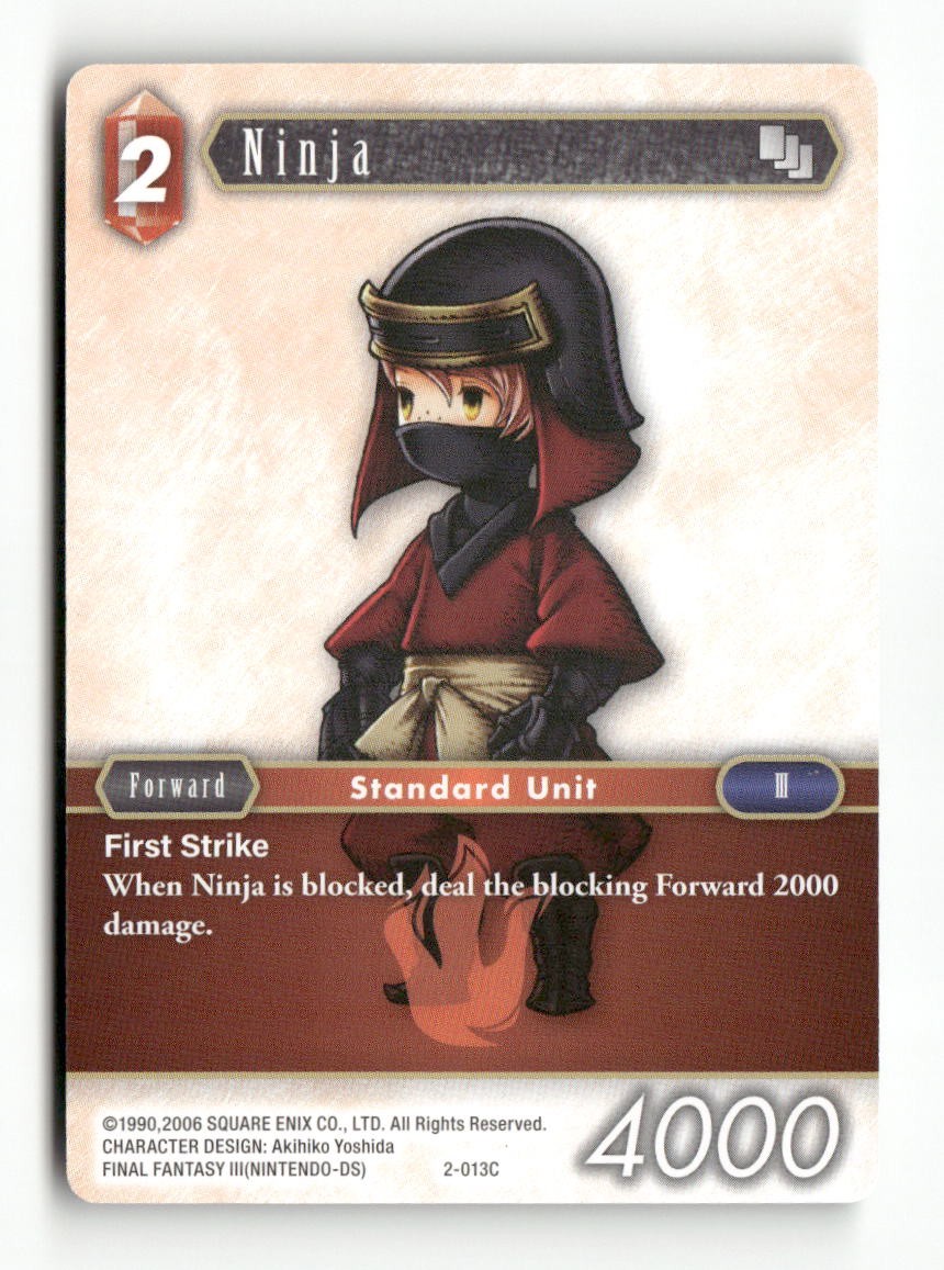 Ninja (Arc) 2-013C Common Opus II Final Fantasy Near Mint