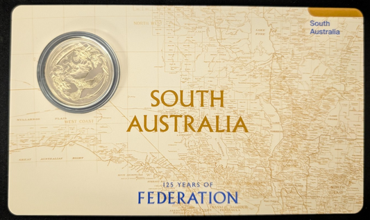 2026 UNC 125 Years of Federation SA 25c Collector Coin Presentation Card RAM