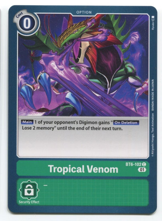 Digimon Card Game Tropical Venom #BT6-102 C Near Mint