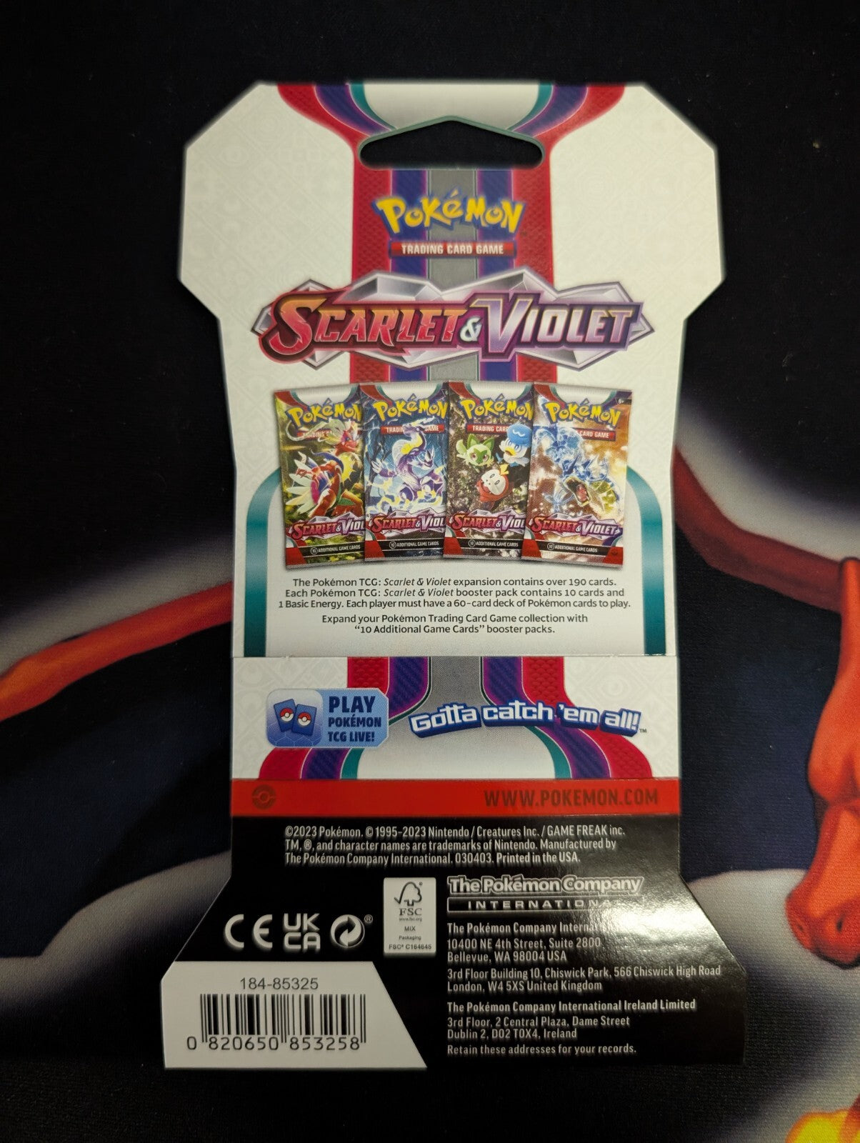 Pokemon TCG Scarlet & Violet Sleeved Booster Pack Blister NEW SEALED (1 PACK)