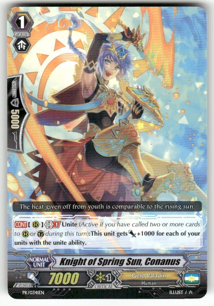 Cardfight Vanguard Knight of Spring Sun, Conanus - PR/0341EN #PR/0341EN PR