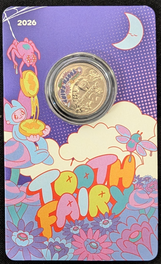 2026 UNC AlBr Coloured Tooth Fairy $2 Collector Coin Presentation Card RAM