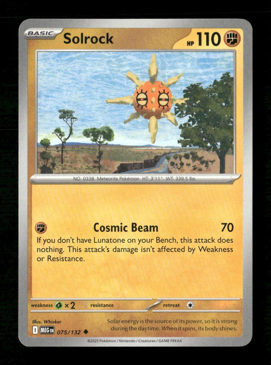 Solrock #075/132 Normal Pokemon Mega Evolution