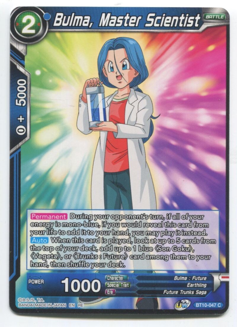 DBS Dragon Ball Super Bulma Master Scientist #BT10-047 C Near Mint