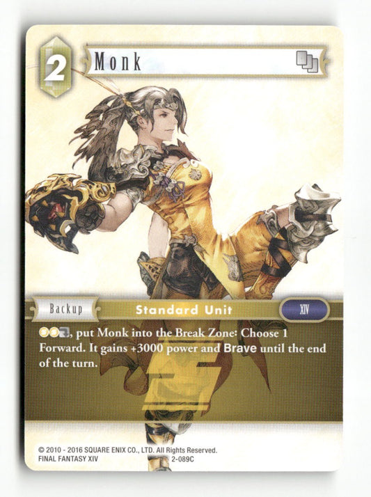 Monk 2-089C Common Opus II Final Fantasy Near Mint