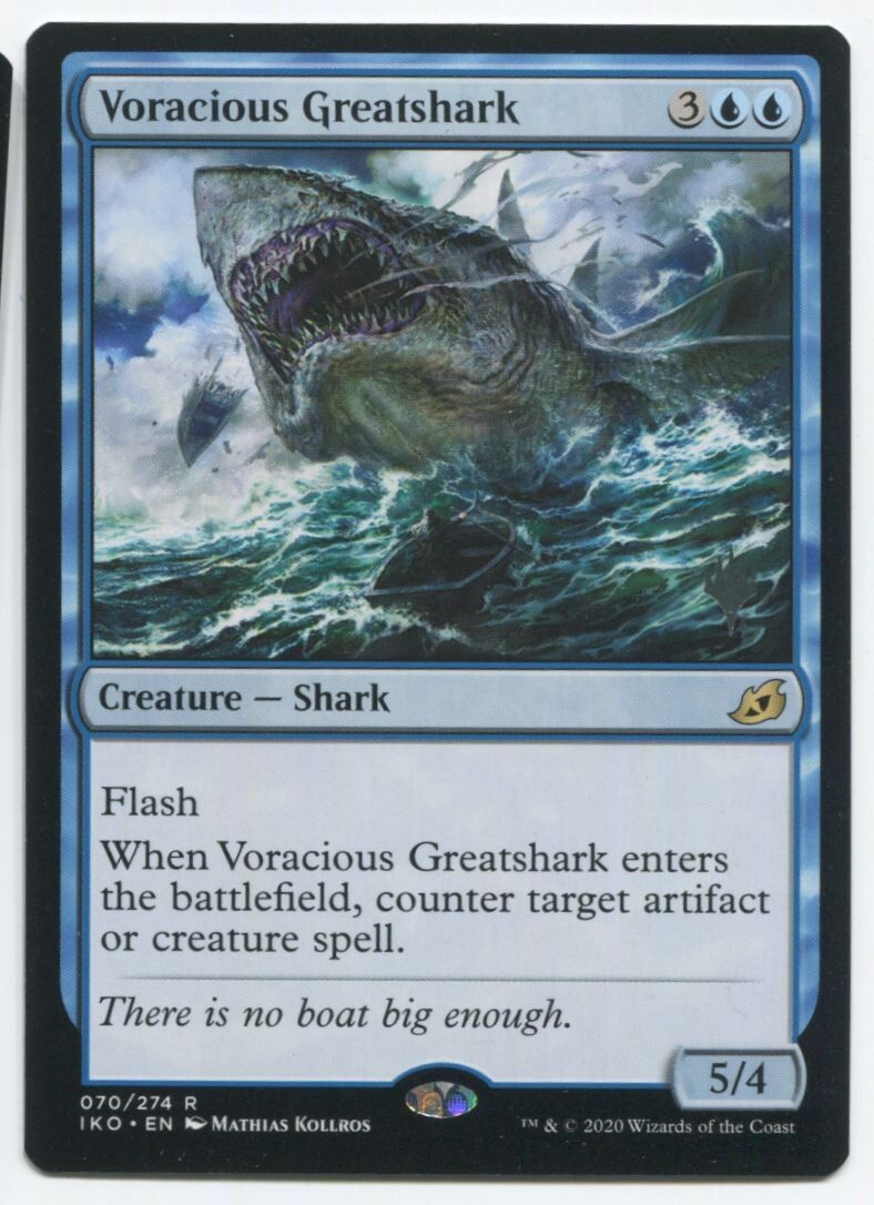 MTG Magic IKO Voracious Greatshark #70 Near Mint