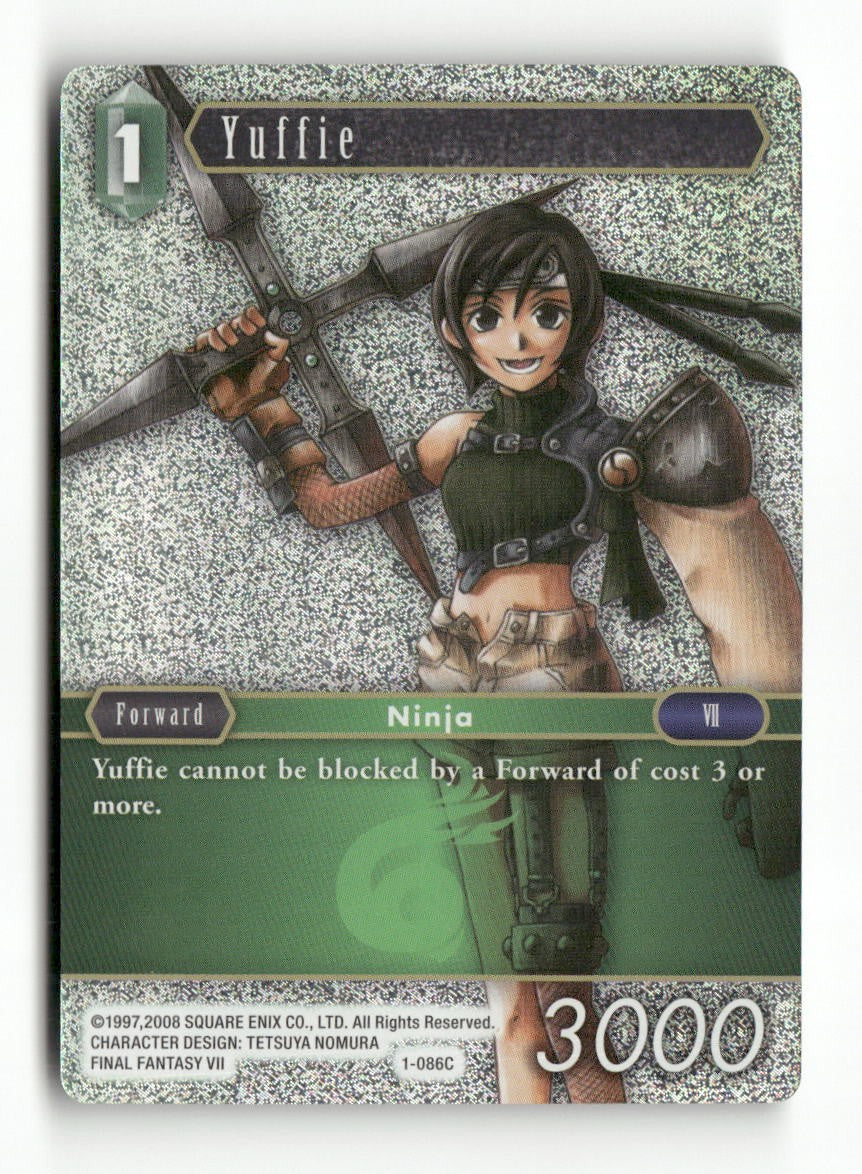 Yuffie (Common) 1-086C Common Opus I Final Fantasy Foil Near Mint WAVE 1