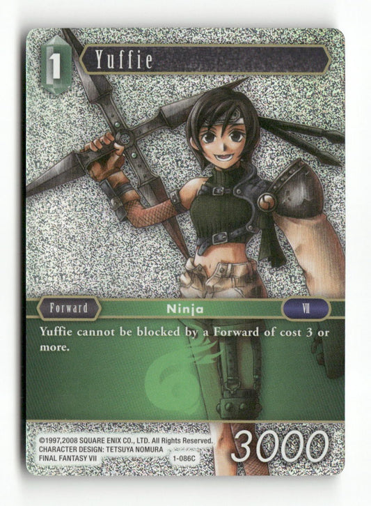 Yuffie (Common) 1-086C Common Opus I Final Fantasy Foil Near Mint WAVE 1