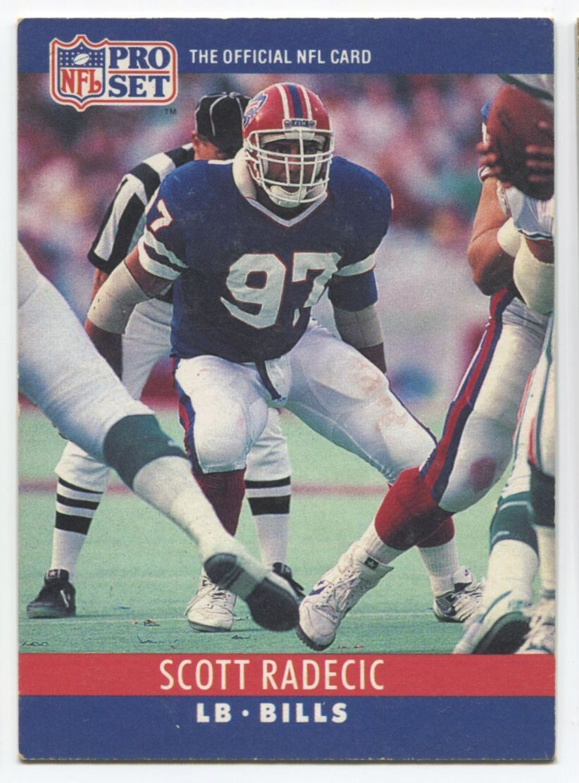 NFL 1990 Pro Set - #44 Scott Radecic (RC) Excellent
