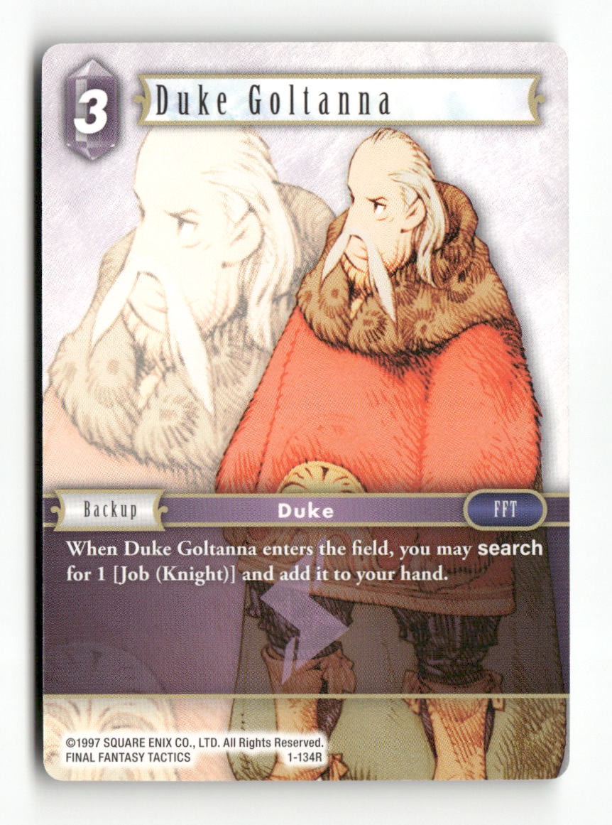 Duke Goltanna 1-134R Rare Opus I Final Fantasy Near Mint