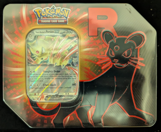 Destined Rivals Team Rocket 5 Pack Tin Persian EX Pokemon TCG NEW SEALED