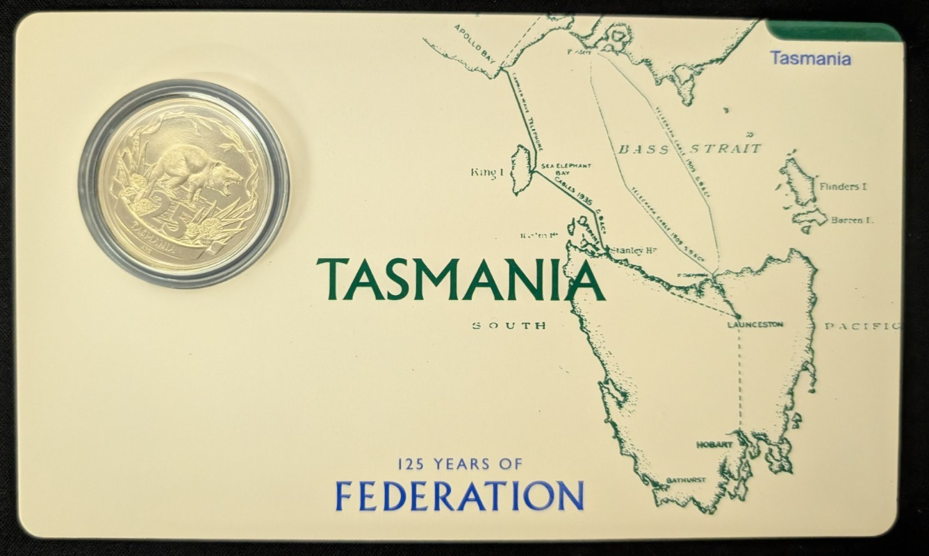 2026 UNC 125 Years of Federation TAS 25c Collector Coin Presentation Card RAM
