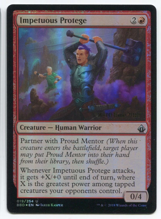 MTG Magic BBD Impetuous Protege 8 - 10 June 2018 Foil #19 Near Mint