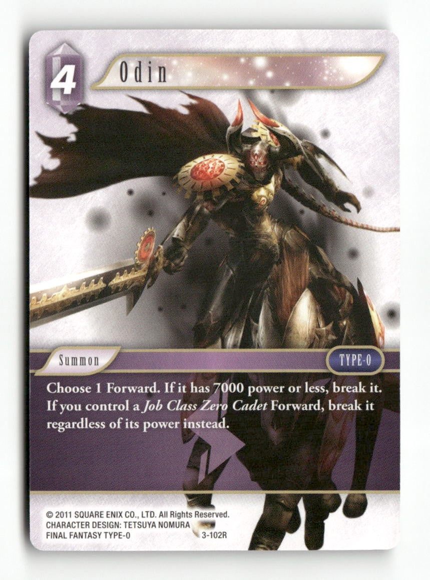 Odin 3-102R Rare Opus III Final Fantasy Near Mint