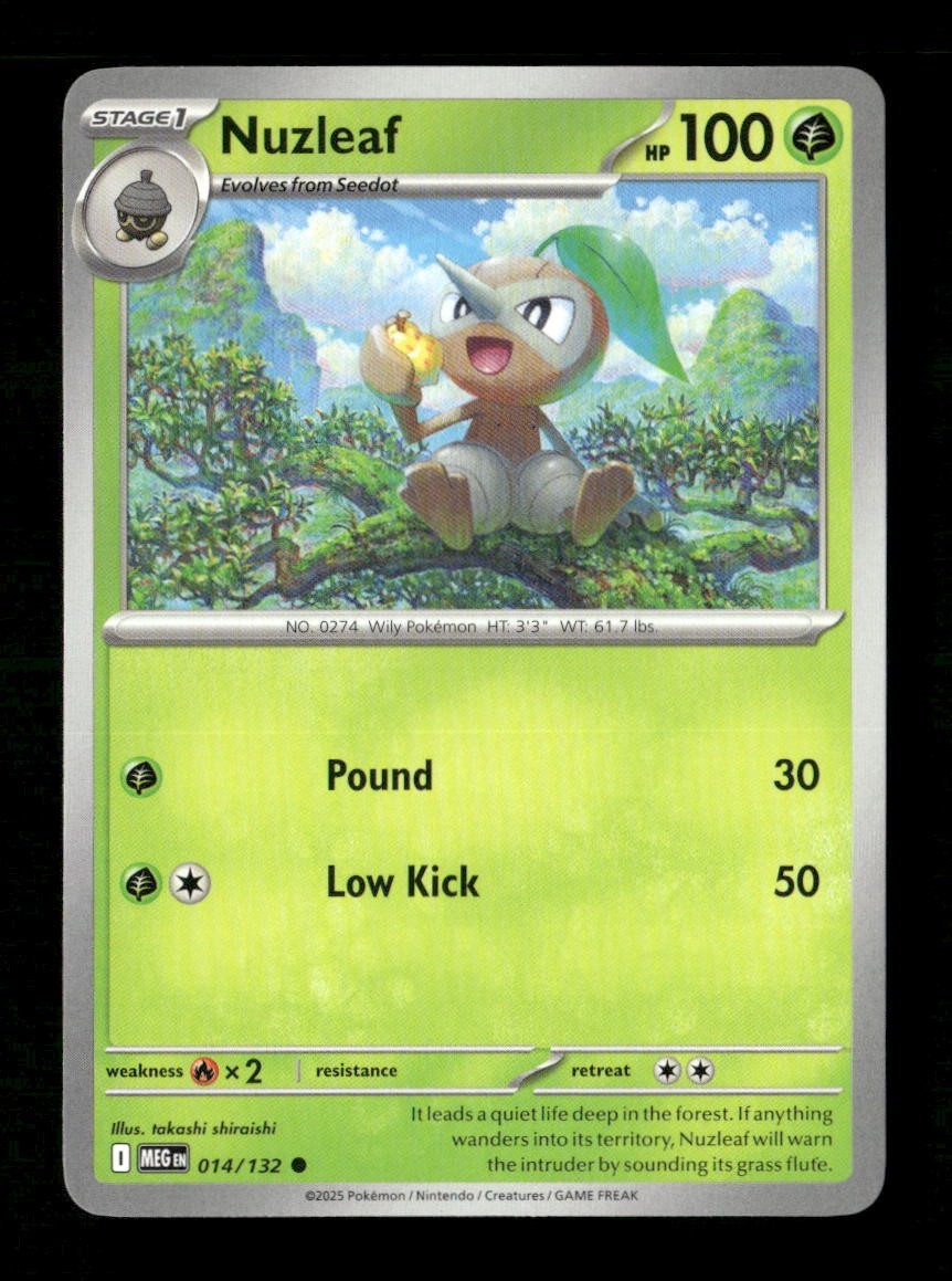 Nuzleaf #014/132 Normal Pokemon Mega Evolution