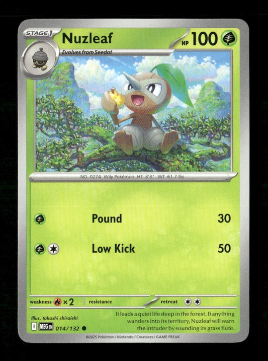 Nuzleaf #014/132 Normal Pokemon Mega Evolution