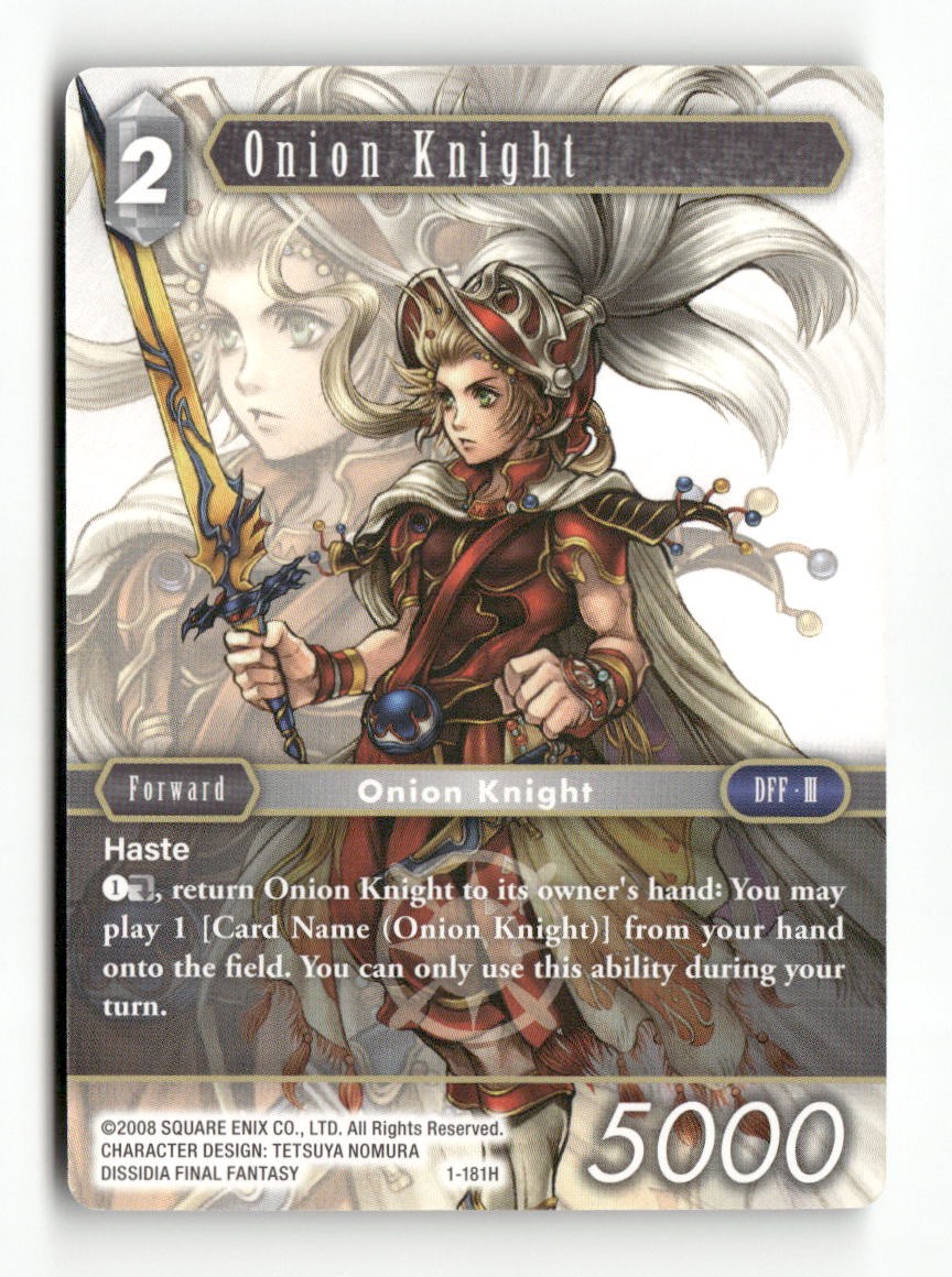 Onion Knight 1-181H Hero Opus I Final Fantasy Near Mint