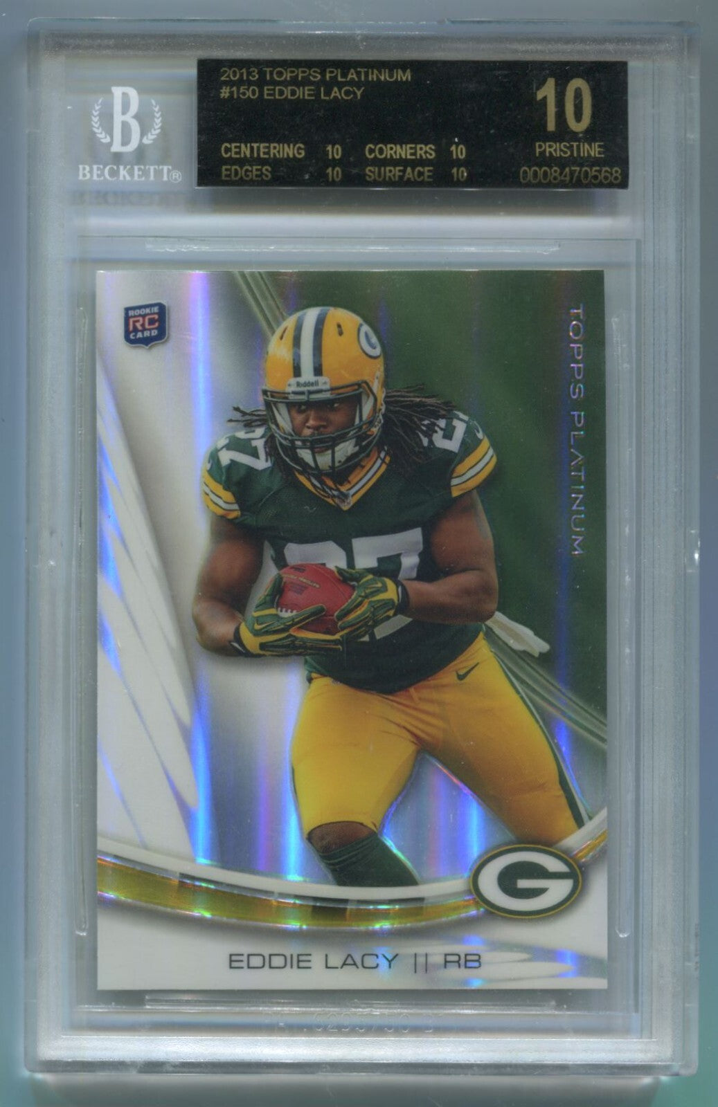 NFL 2013 Topps Platinum #150 Eddie Lacy (RC) BGS 10 Black Label Pristine