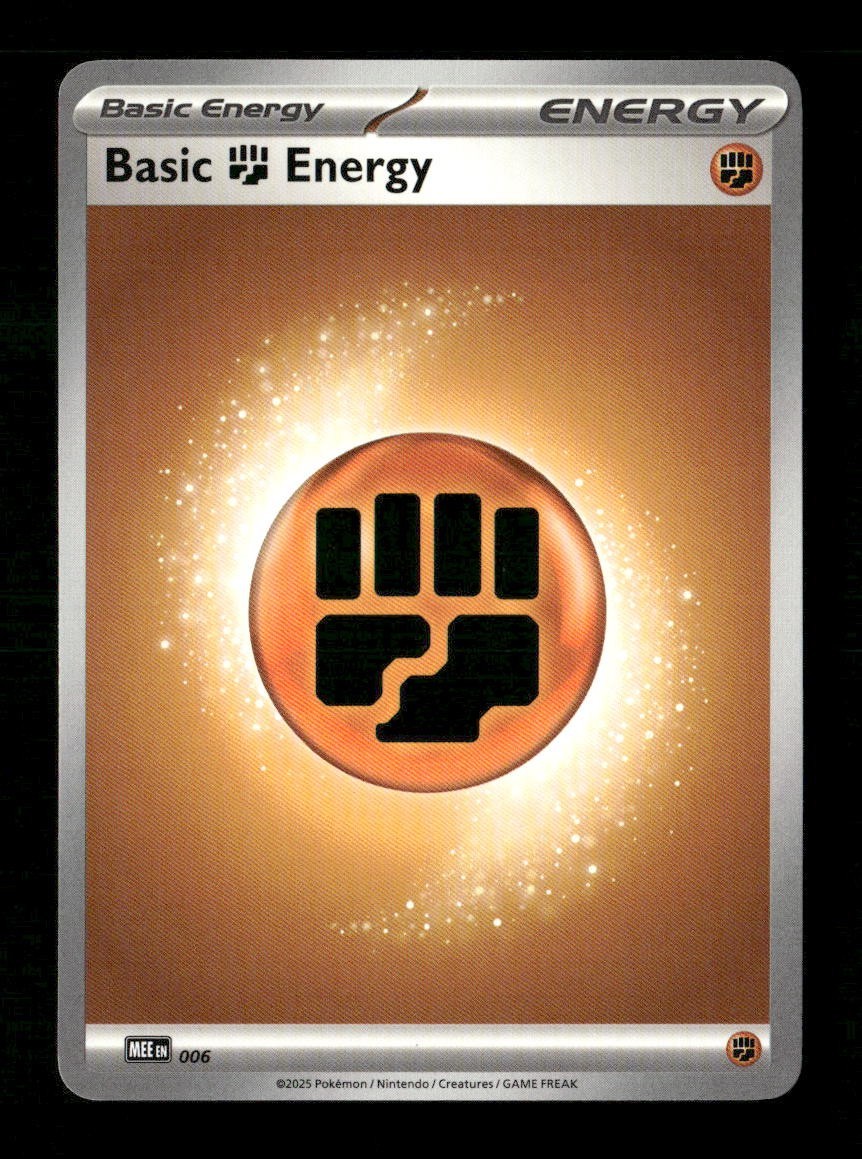 Basic Fighting Energy - 006 #6 Normal Pokemon MEE: Mega Evolution Energies