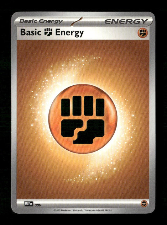Basic Fighting Energy - 006 #6 Normal Pokemon MEE: Mega Evolution Energies