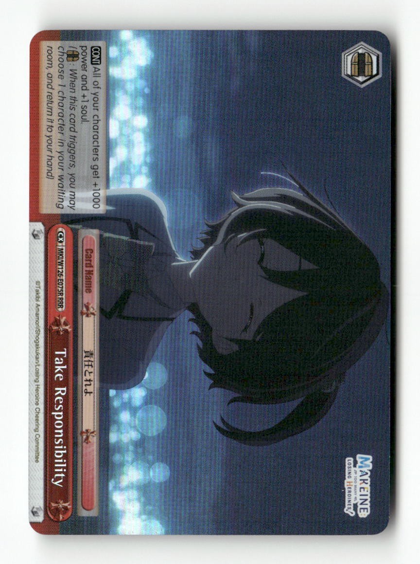 Take Responsibility (RRR) MKI/W126-E075R RRR Weiss Schwarz TCG