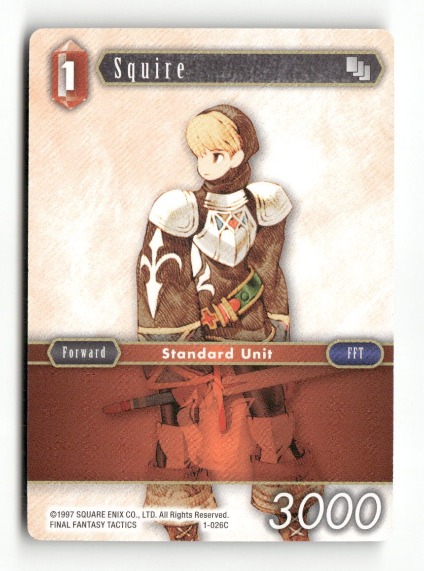 Squire (Male Unit) 1-026C Common Opus I Final Fantasy Near Mint WAVE 1