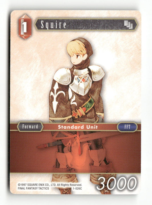 Squire (Male Unit) 1-026C Common Opus I Final Fantasy Near Mint WAVE 1