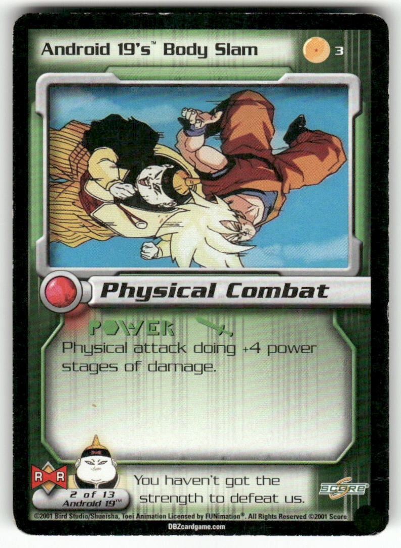 Dragon Ball Z Score Android 19's Body Slam #3 Very Good