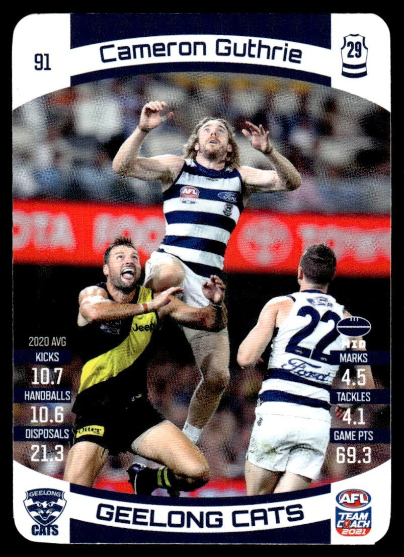 AFL 2021 McDonalds Geelong Cats Cameron Guthrie #91 Near Mint