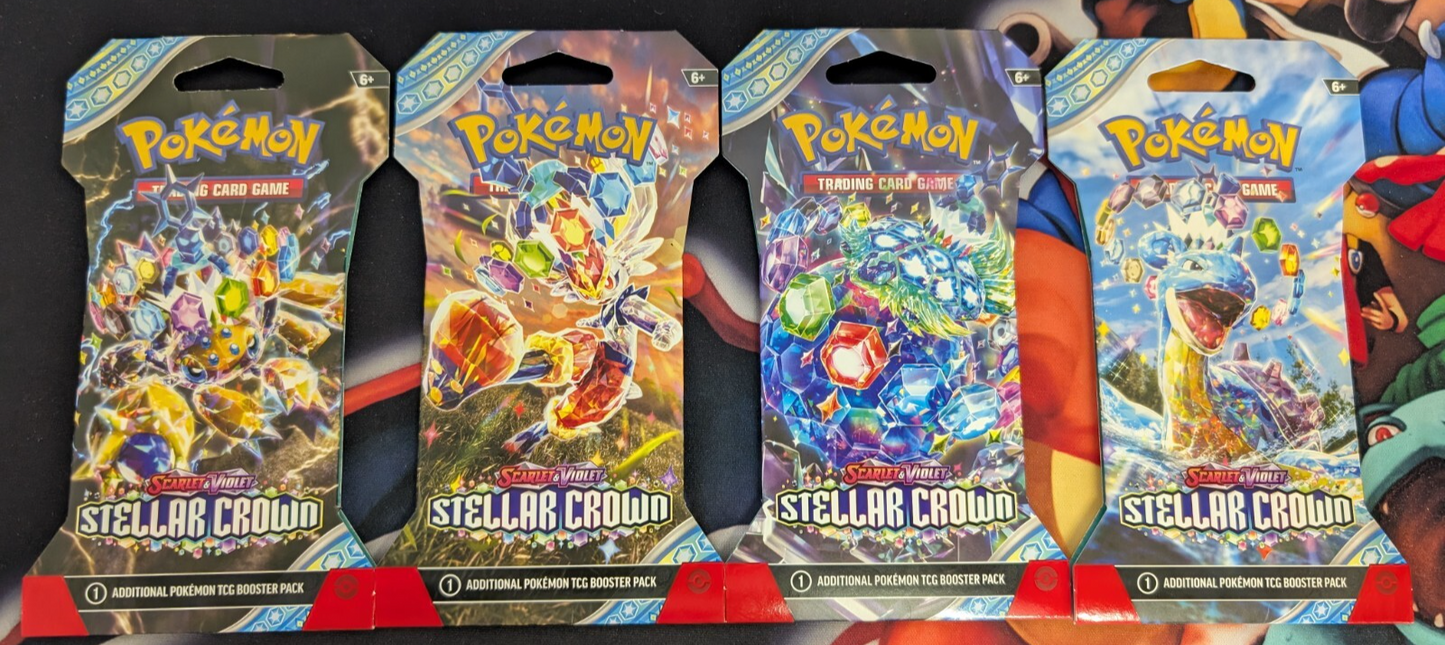 Pokemon TCG Stellar Crown Sleeved Booster Pack Blister NEW SEALED (1 PACK)