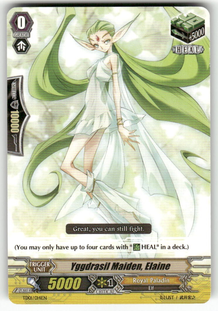 Cardfight Vanguard Yggdrasil Maiden, Elaine #TD01/014EN TD