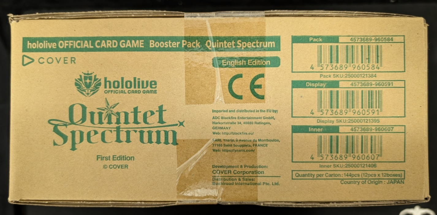 Quintet Spectrum hBP02e First Edition Booster Box Hololive English TCG