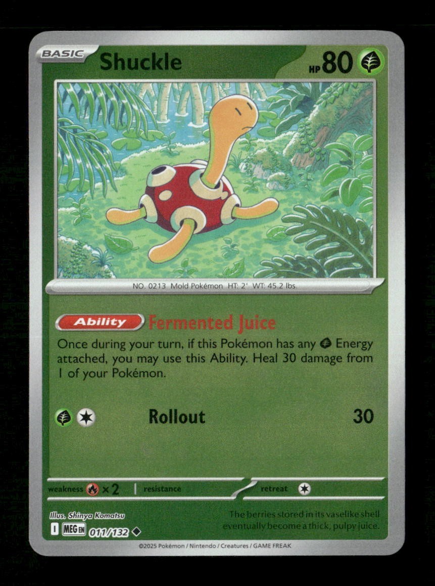 Shuckle #011/132 Reverse Holofoil Pokemon Mega Evolution