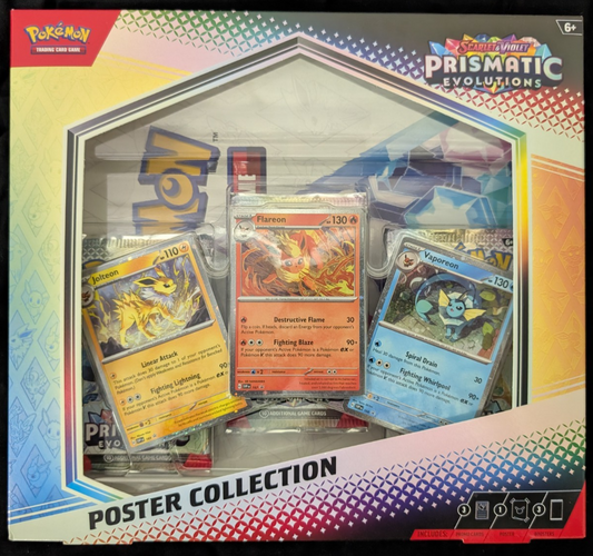 Pokemon SEALED UNOPENED Prismatic Evolutions Poster Collection Box