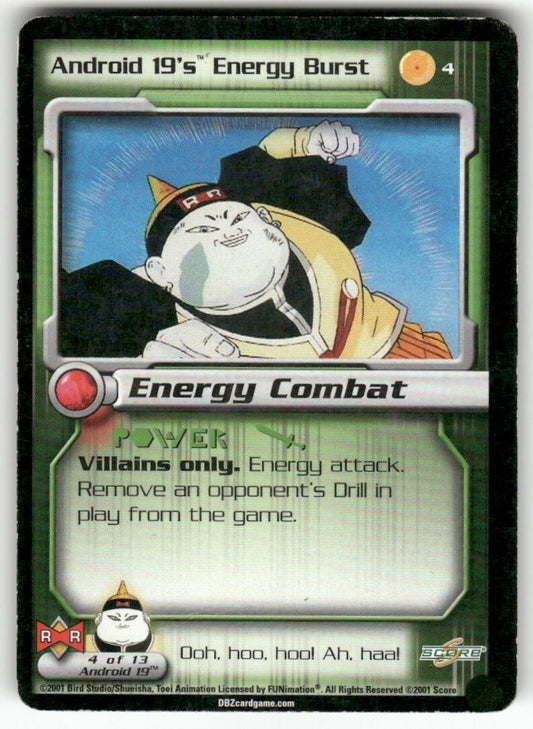 Dragon Ball Z Score Android 19's Energy Burst #4 Very Good