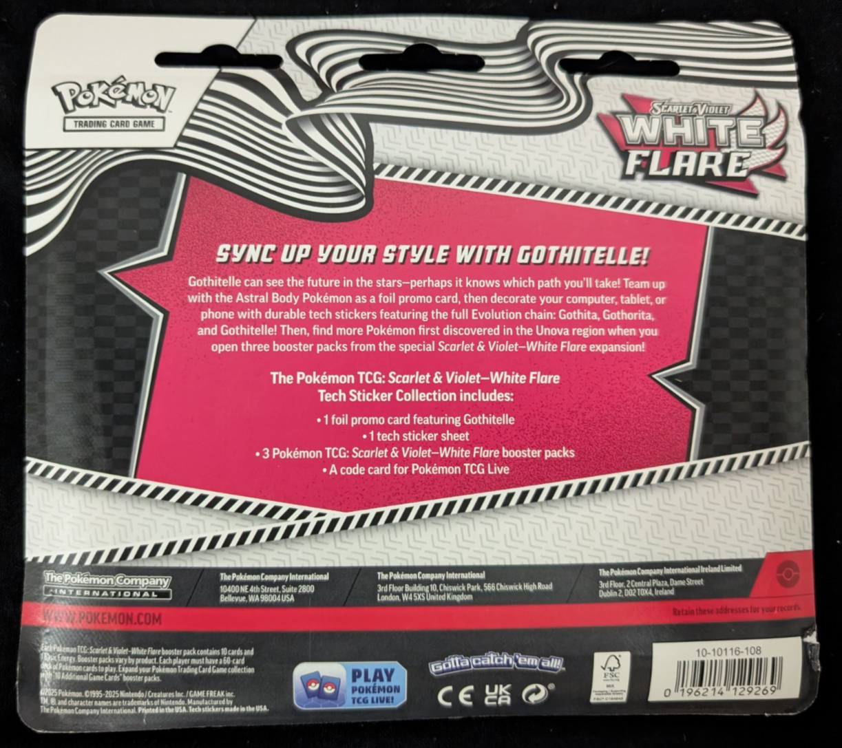 Pokemon TCG White Flare Tech Sticker Collection NEW SEALED
