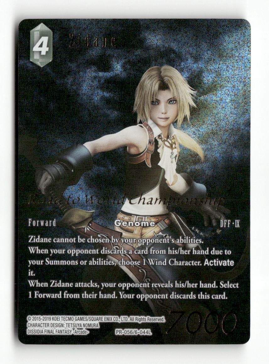 Zidane (World Championship) PR-056/6-044L FF: Promo Cards Final Fantasy Foil NM