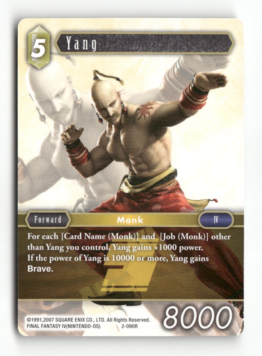 Yang (Rare) 2-090R Rare Opus II Final Fantasy Near Mint
