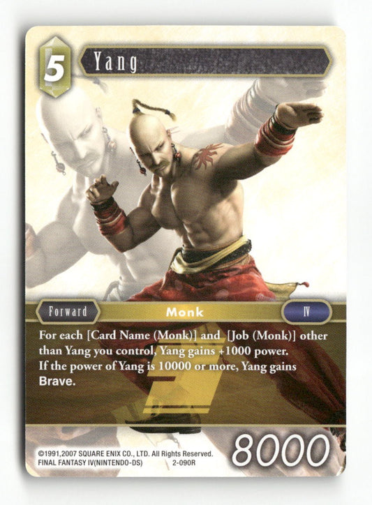 Yang (Rare) 2-090R Rare Opus II Final Fantasy Near Mint