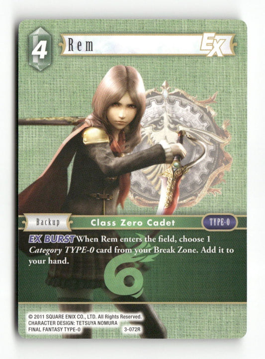 Rem EX 3-072R Rare Opus III Final Fantasy Near Mint