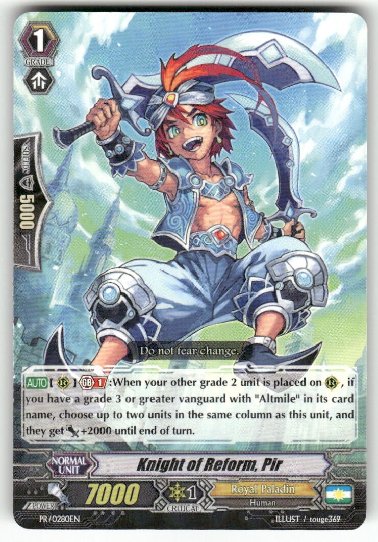 Cardfight Vanguard Knight of Reform, Pir #PR/0280EN PR