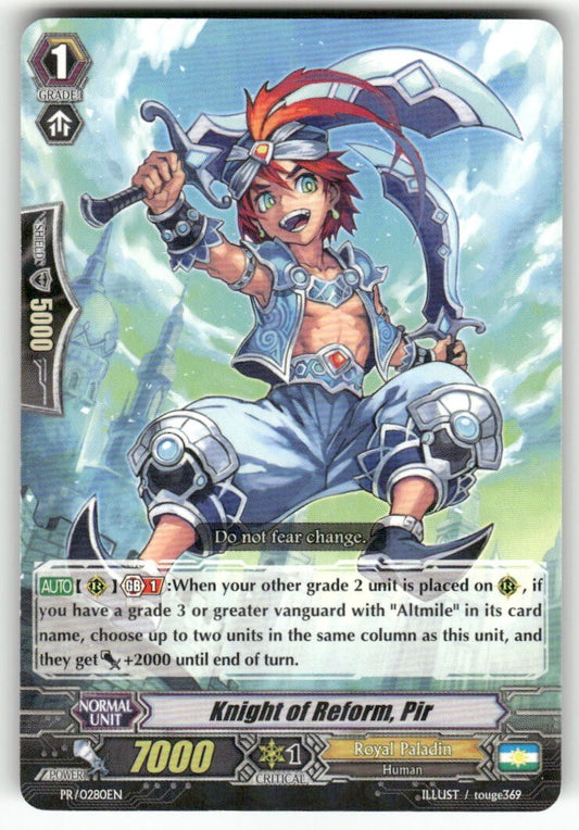 Cardfight Vanguard Knight of Reform, Pir #PR/0280EN PR