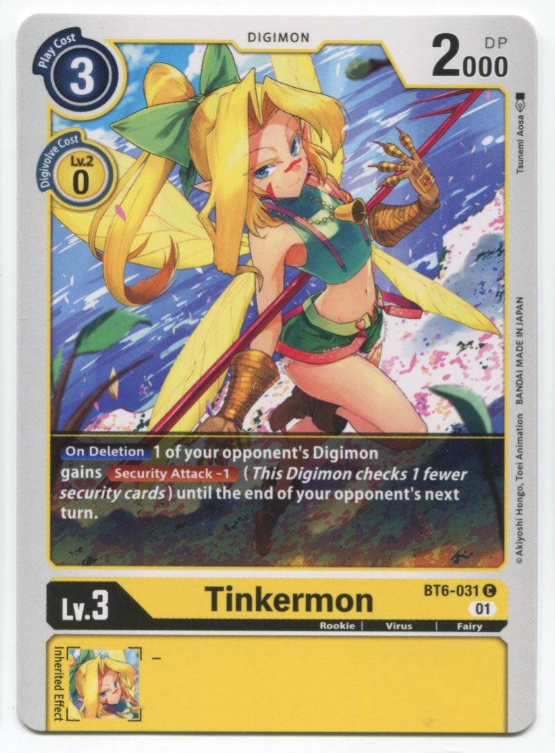 Digimon Card Game Tinkermon #BT6-031 C Near Mint